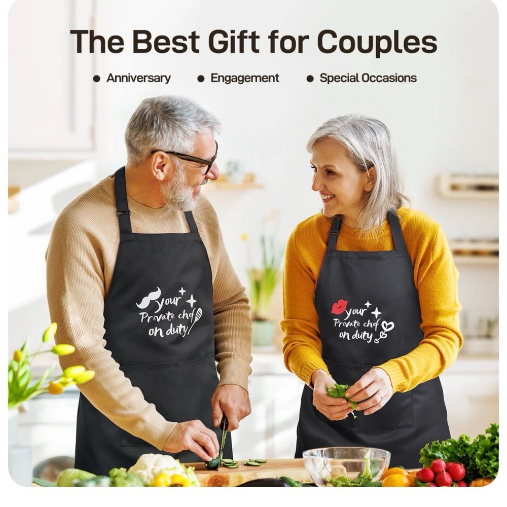Couples Apron Set - Black